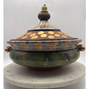 Rare! Mackenzie-Childs Piece De Resistance Lidded‎ Tureen Wonderful Condition
